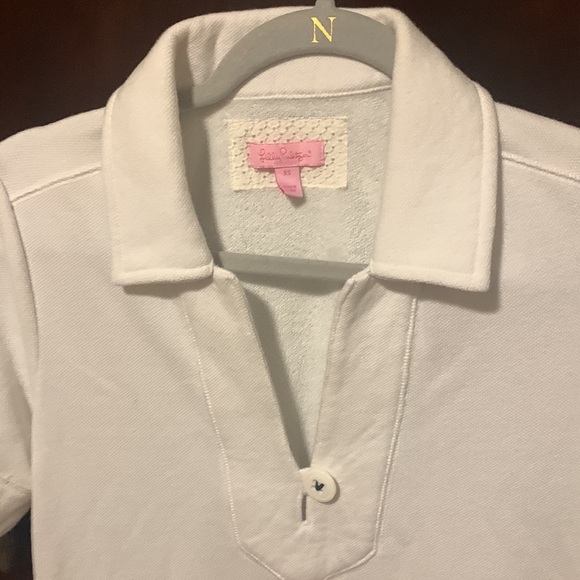 Lilly Pulitzer white terry cloth beach coverup, XS - Picture 2 of 8